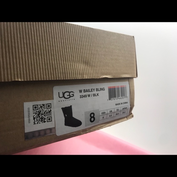 UGG crystal black short cozy boot Bailey bling - Picture 7 of 10